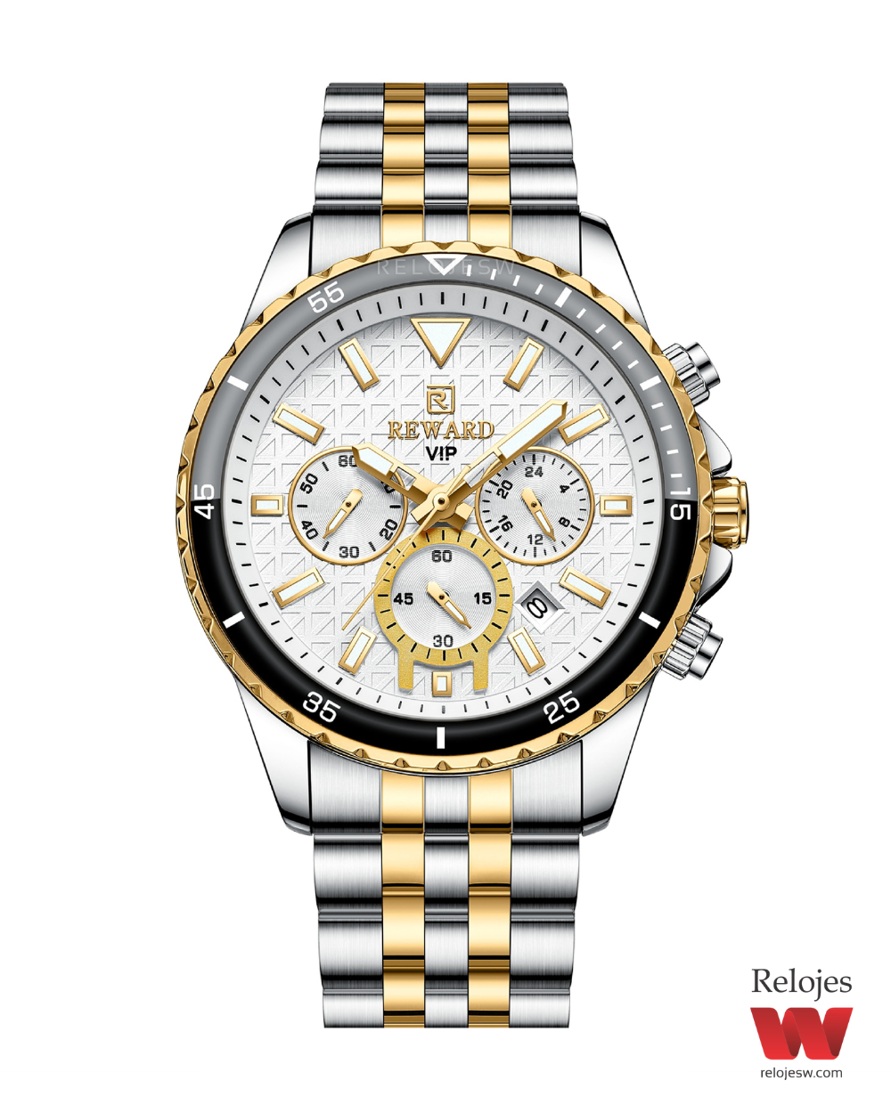Reloj Reward Hombre RD81101M Plateado Dorado