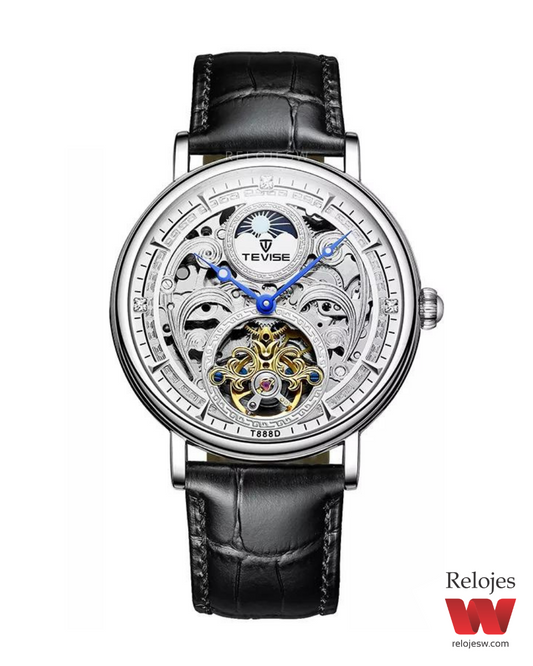 Reloj Tevise Hombre T888D Negro Plateado